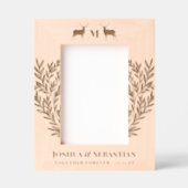 Paar Bucks Greenery LGBT-echtgenoten Monogram Gegraveerde Lijstjes (Voorkant)