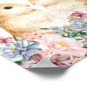Paar Bunny Bloem Woodland Nursery Decor Poster (Hoek)