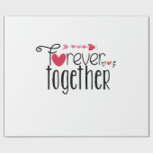 Paar Cadeau Forever Samen Cadeaupapier (Vlak)