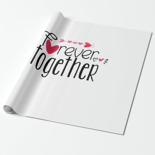 Paar Cadeau Forever Samen Cadeaupapier (Uitgerold)