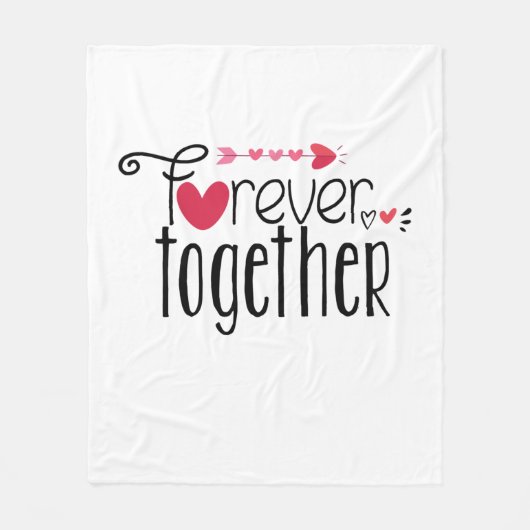 Paar Cadeau Forever Samen Fleece Deken (Voorkant)