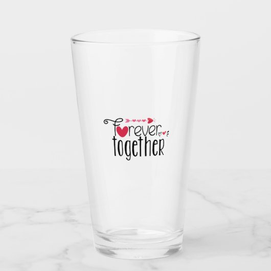 Paar Cadeau Forever Samen Glas (Voorkant)