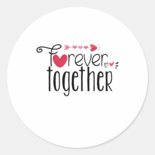 Paar Cadeau Forever Samen Ronde Sticker