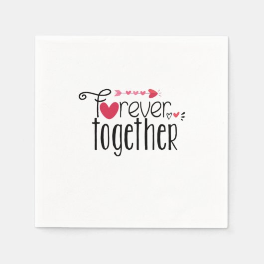 Paar Cadeau Forever Samen Servet (Voorkant)