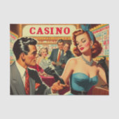 Paar Casino Illustratie Tissuepapier (Voorkant)