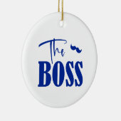 Paar citaat: De baas en de echte baas Keramisch Ornament (Rechts)