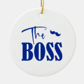 Paar citaat: De baas en de echte baas Keramisch Ornament (Voorkant)