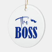 Paar citaat: De baas en de echte baas Keramisch Ornament (Links)