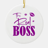 Paar citaat: De echte baas/de baas Keramisch Ornament (Voorkant)