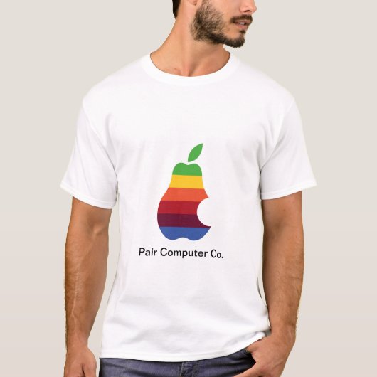 Paar Computer Co White, volwassen groot T-shirt (Voorkant)