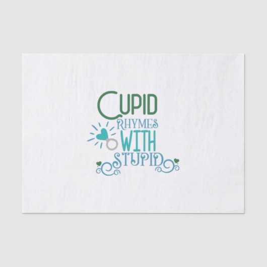 Paar-Cupid-hartritmes met staartje Tissuepapier (Voorkant)