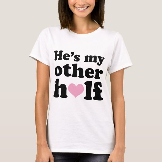Paar Cute andere helft T-shirt (Voorkant)