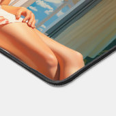 Paar dames op een Miami zonnedek Bureaumat (Hoek)