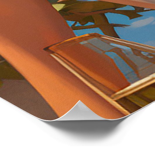 Paar dames op een Miami zonnedek Poster (Hoek)