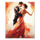 Paar Dancing Ballroom Dance Foto Afdruk (Voorkant)