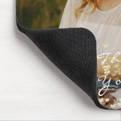 Paar Dank Favor Foto Golden Confetti Hearts Muismat (Hoek)