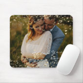 Paar Dank Favor Foto Golden Confetti Hearts Muismat (Met muis)