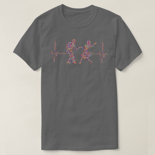Paar Dans Dancing Paar Hartslag T-shirt (Design voorkant)
