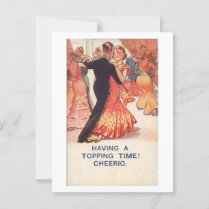 Paar dansen, Cheerio! 1936  geïnspireerd Briefkaart