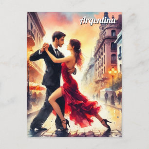 Paar dansen in de tango in Argentinië Briefkaart
