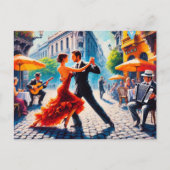 Paar dansen in de tango in Argentinië Briefkaart (Voorkant)