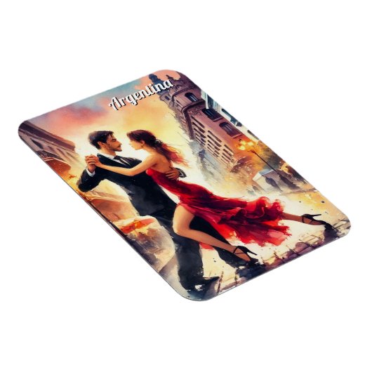 Paar dansen in de tango in Argentinië Magneet (Rechterzijde)