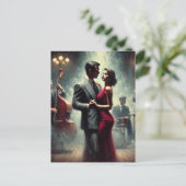  paar dansen jazzclub briefkaart (Staand voorkant)