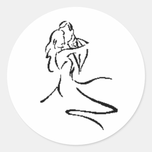  paar dansen ronde sticker (Voorkant)