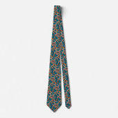 Paar Dansen Waterverf Print Blauwgroen stropdas (Voorkant)