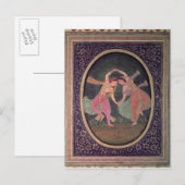 Paar dansende meisjes die een Kathak uitvoeren Briefkaart (Voorkant / Achterkant)