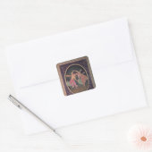 Paar dansende meisjes die een Kathak uitvoeren Vierkante Sticker (Envelop)