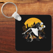 Paar Dansende Skeletten  Dag van de Doden-H Sleutelhanger (Voorkant)