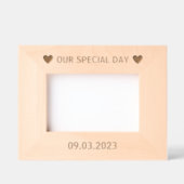 Paar Datum Gepersonaliseerde houten afbeelding lij Gegraveerde Lijstjes (Voorkant)