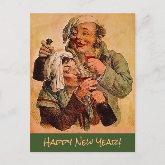  paar delen Tonic Happy Nieuwjaar toast PC Briefkaart (Voorkant)