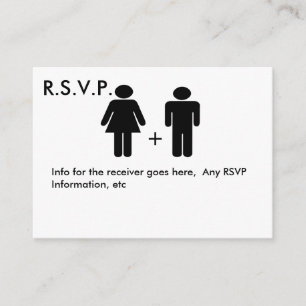 Paar Diagram Funny RSVP-kaart Informatiekaartje