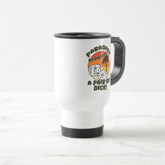 Paar Dice Fun Boardgamer Life Design Reisbeker (Voorkant rechts)