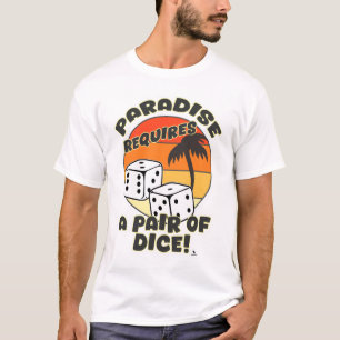 Paar Dice Funny Boardgame Design Art T-shirt