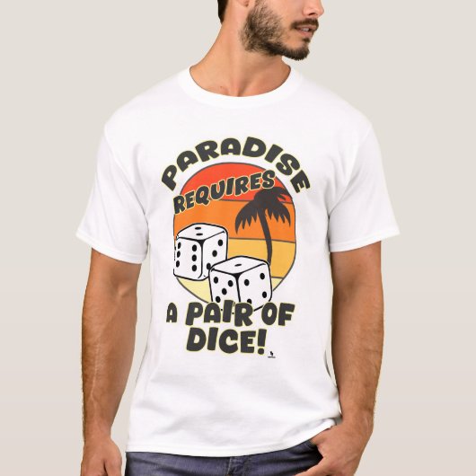 Paar Dice Funny Boardgame Design Art T-shirt (Voorkant)