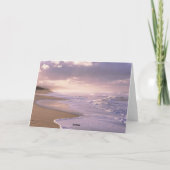 Paar die in Liefde op Strand in de Zonsondergang Kaart (Achterkant)