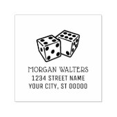 Paar Dobbelstenen Kansspel Casino Spellen Naam Adr Zelfinktende Stempel (Design)