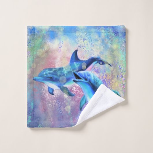 Paar Dolfijn Badhanddoeken Bad Handdoek (Wasdoekje)