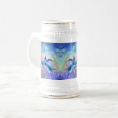 Paar Dolfijn Bier Stein Bierpul (Voorkant links)