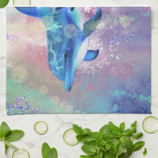 Paar Dolfijn Keukenhanddoek (Gevouwen)