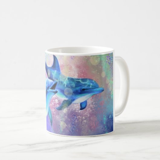 Paar Dolfijn Koffie Mok (Voorkant rechts)