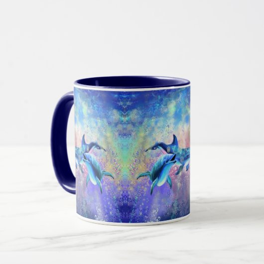 Paar Dolfijn Mok (Voorkant links)