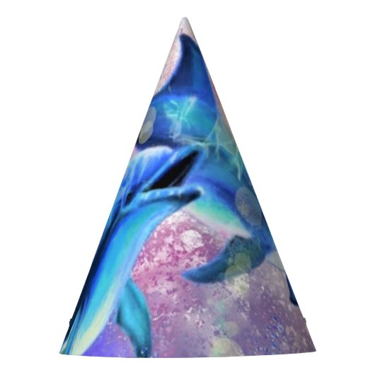 Paar Dolfijn Party Pet Feesthoedjes (Voorkant)