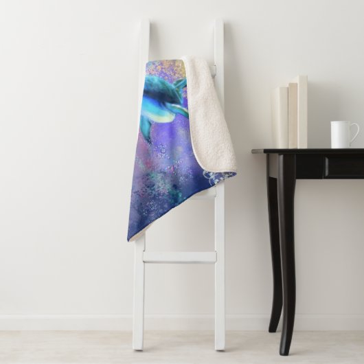 Paar Dolfijn Sherpa Deken (In situ)