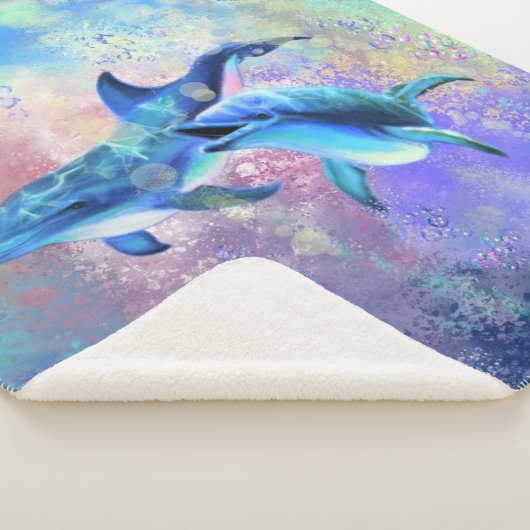 Paar Dolfijn Sherpa Deken (3/4)