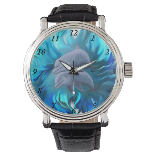 Paar dolfijnen horloge (Voorkant)