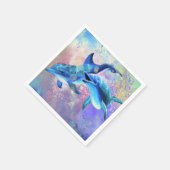 Paar Dolfijnen Servetten (Hoek)